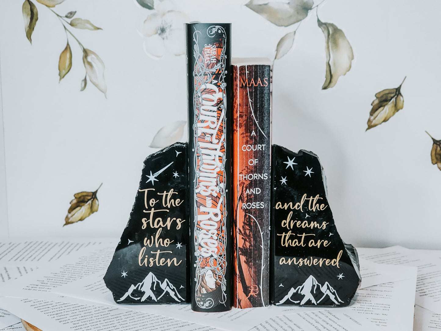 " To the Stars. " Obsidian ACOTAR Bookends