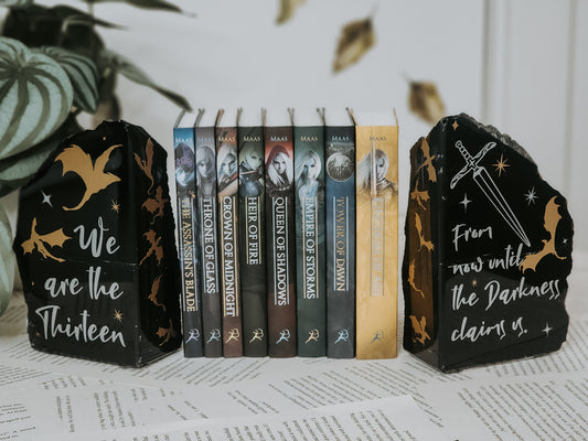 " We are The Thirteen... " Throne of Glass by Sarah J Maas Quote| Obsidian Bookend
