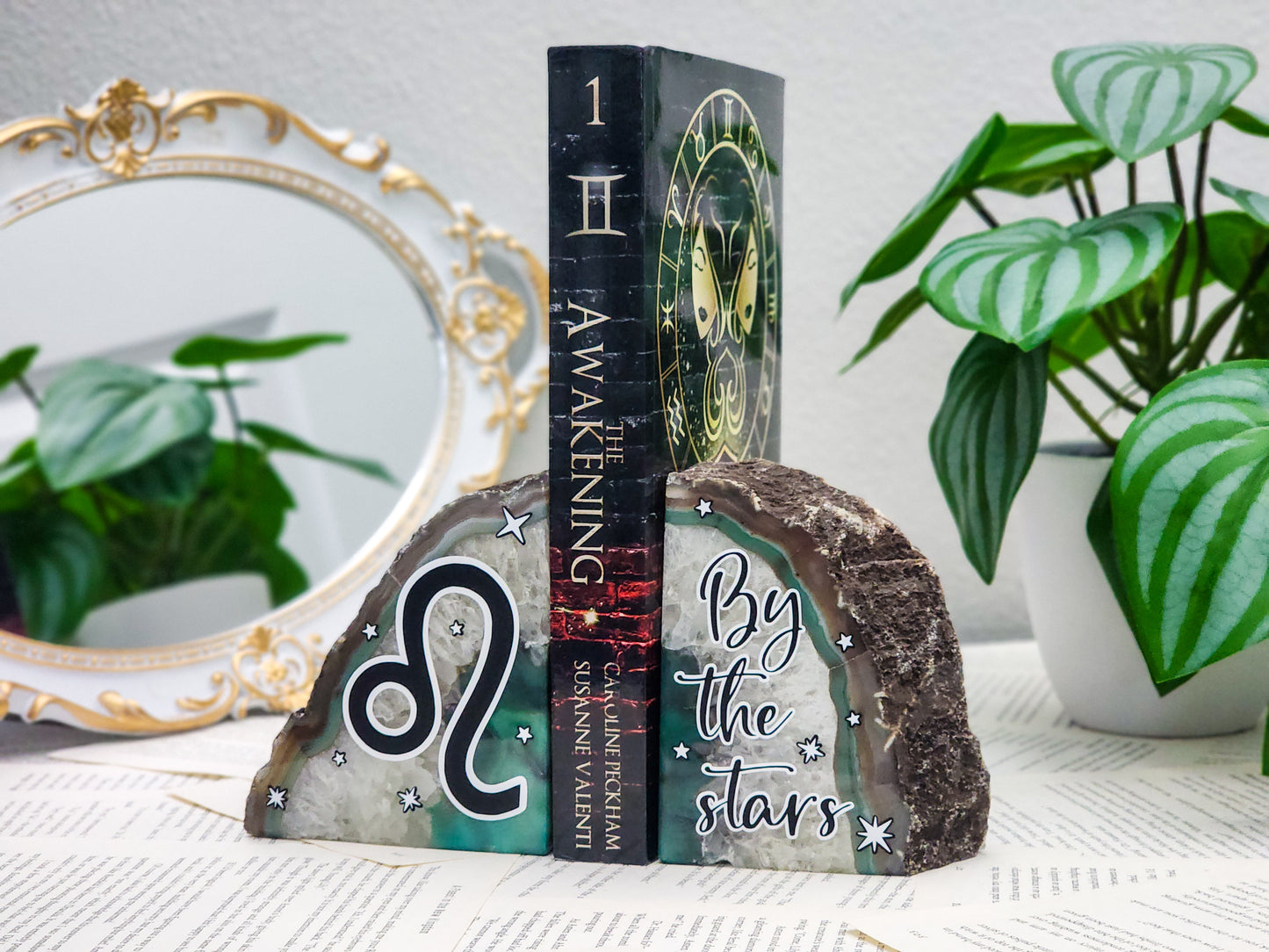 Pre-Order | Green Agate Bookends