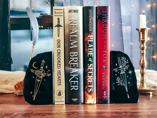 Obsidian Sword Bookends