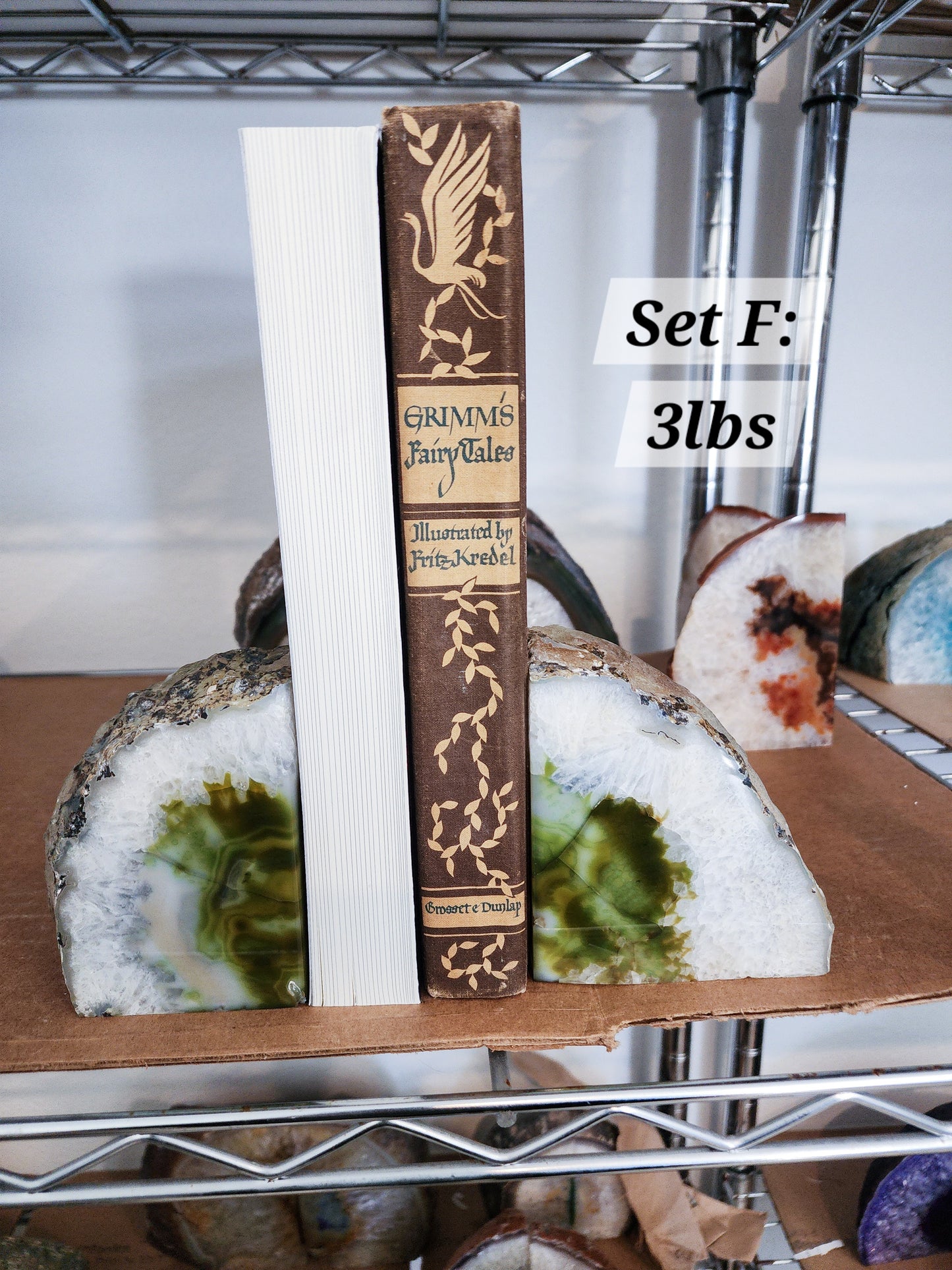 BLANK agate Bookends 2lbs - 9lbs