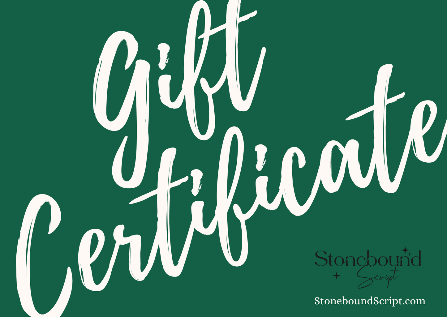 Stonebound Script Gift Card $15-$200 Value