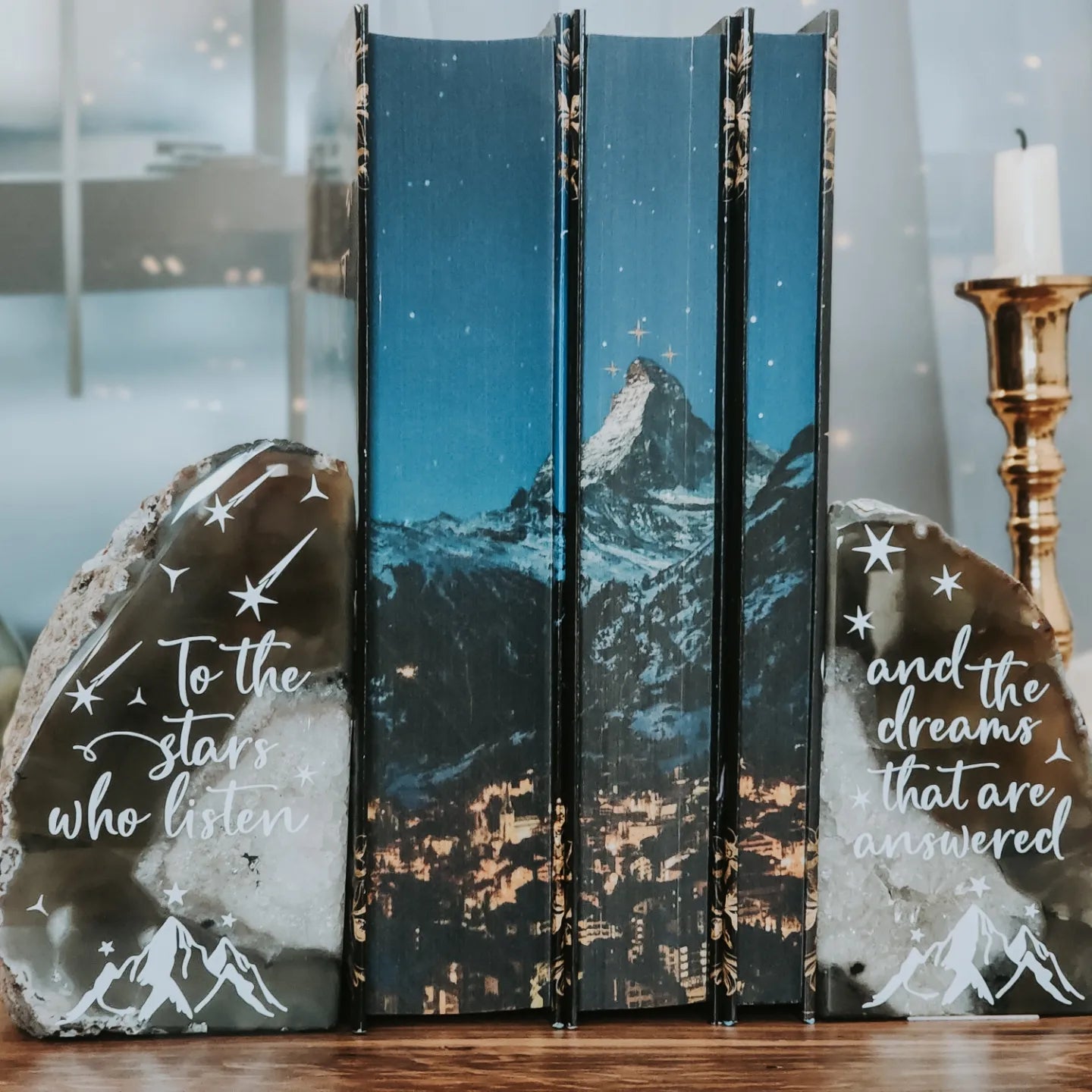 Pre-Order | Green Agate Bookends