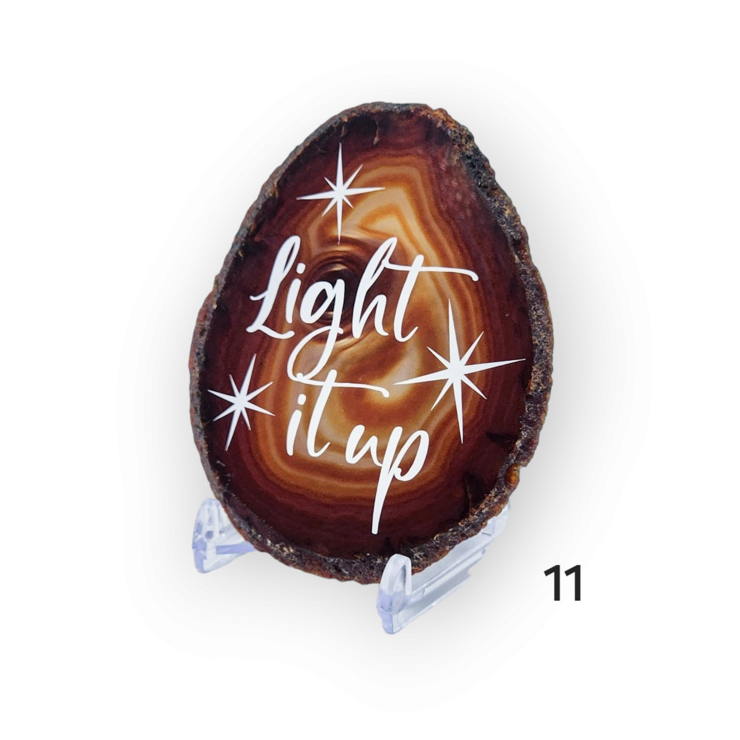 " Light It Up " Amber Agate Slice
