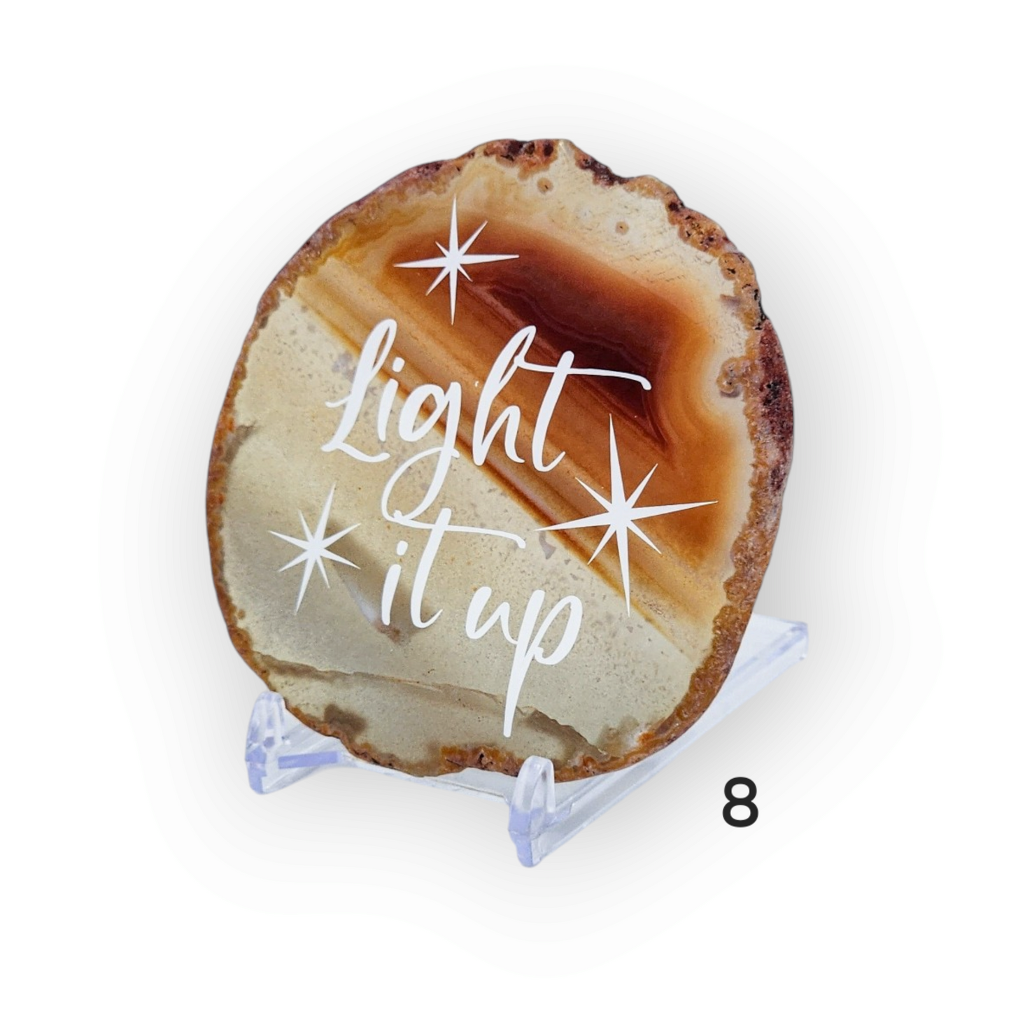 " Light It Up " Amber Agate Slice