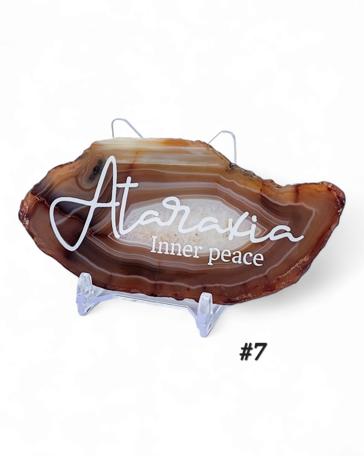 Ataraxia | Agate slice shelf sitter | Multiple colors available