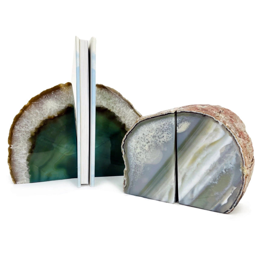 Pre-Order | Green Agate Bookends