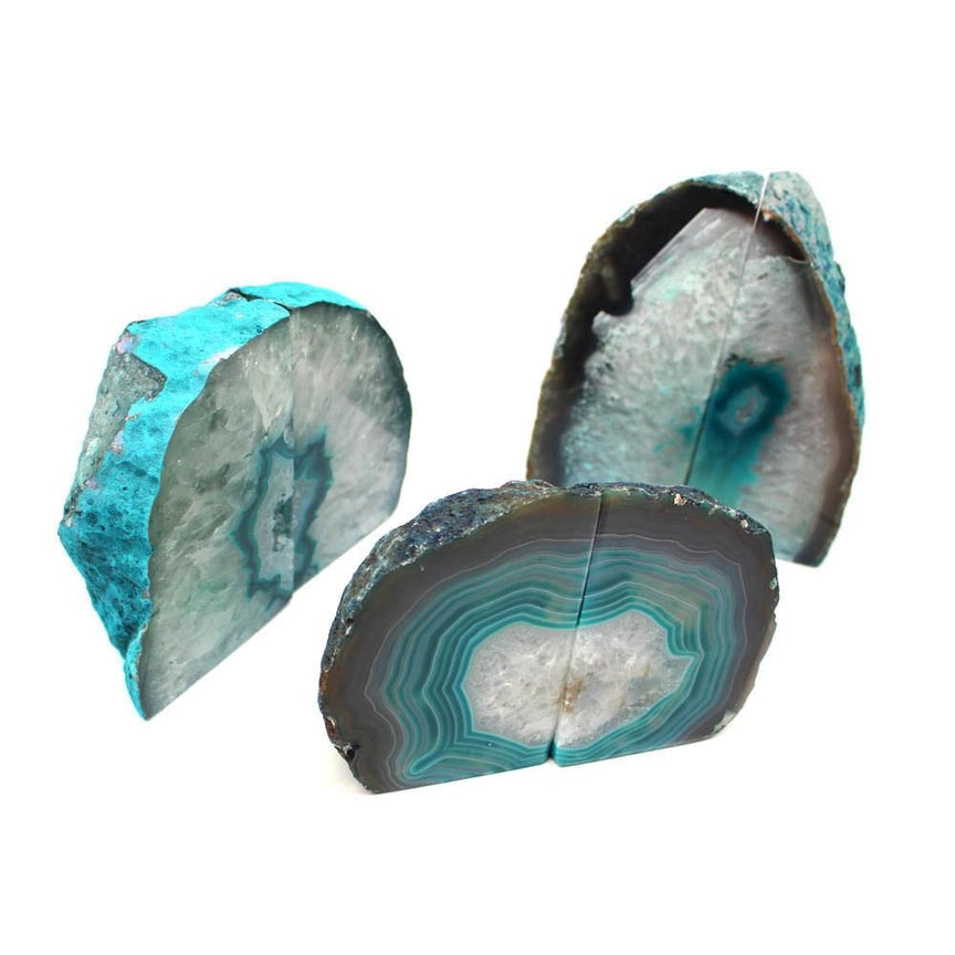 Pre-Order | Teal Agate Bookends