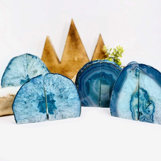 Pre-Order | Teal Agate Bookends
